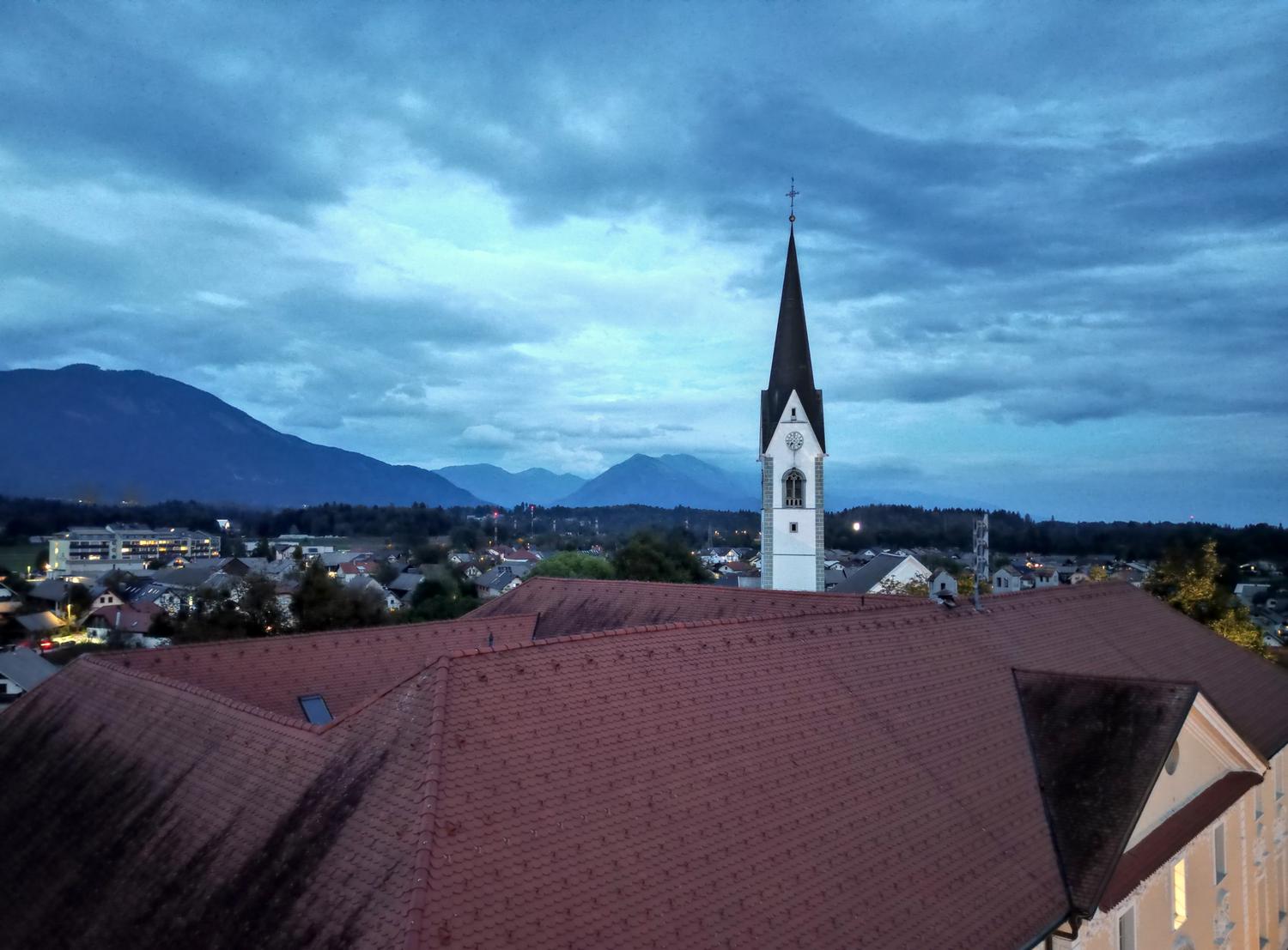 Radovljica at night